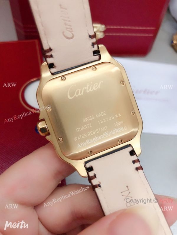 2019 Replica Cartier Santos de Lovers Watch Blue Leather Strap