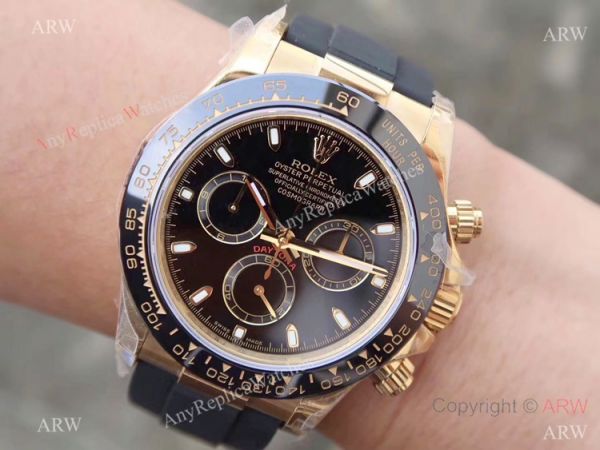 Swiss 4130 JH Factory Rolex Daytona Rubber Band Gray Dial Watch 40mm