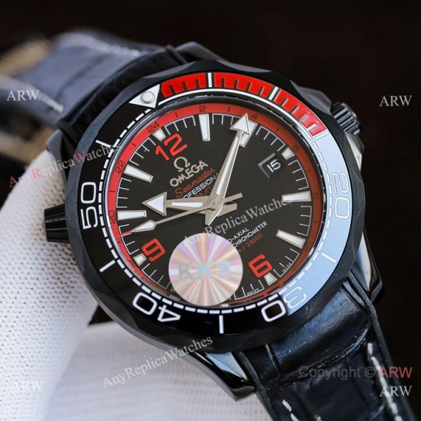Best Quality Copy Omega Seamaster Planet Ocean Watches Black and Orange